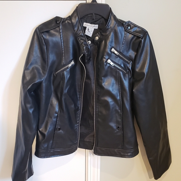 EUC | LIVE FREE | Faux Leather Jacket - Picture 3 of 7